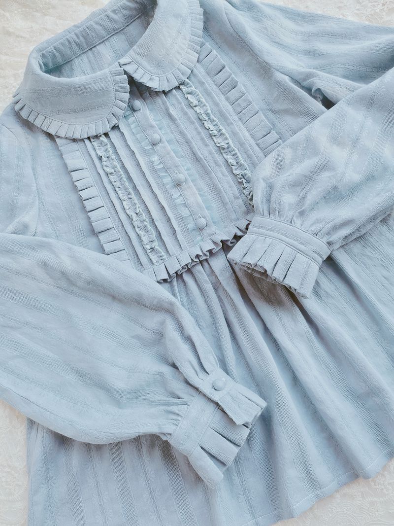 Yilia - J-fashion Ruffle Cotton Lolita Blouse