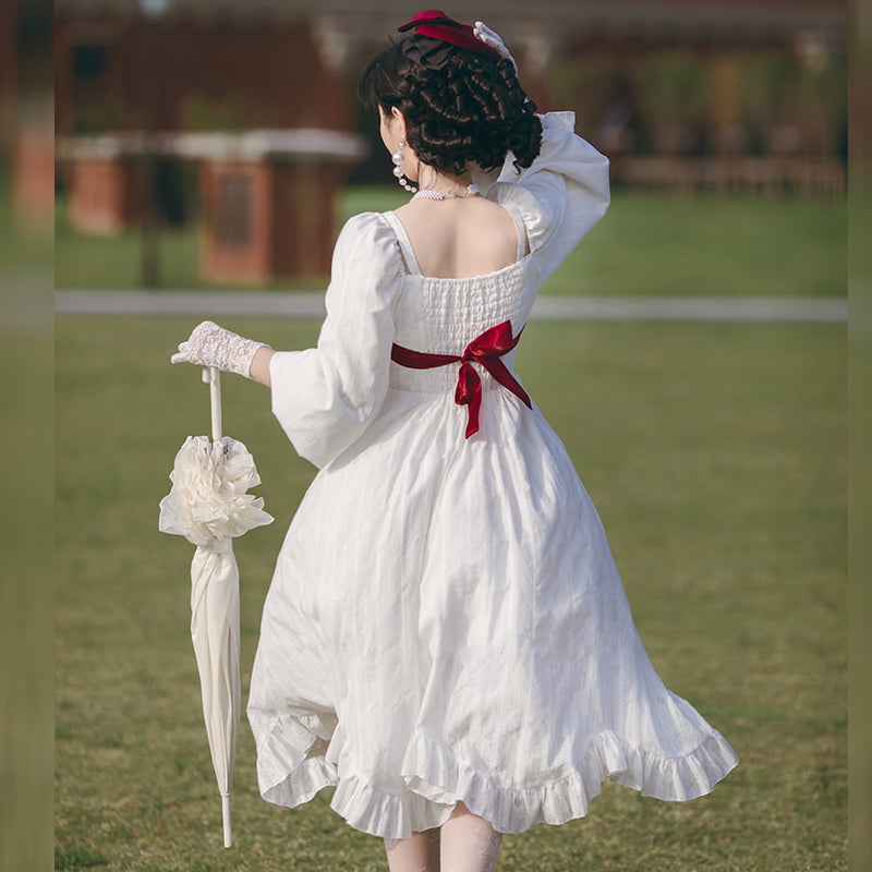 With PUJI - Romantic Dating - Halter Neckline Lolita OP Dress