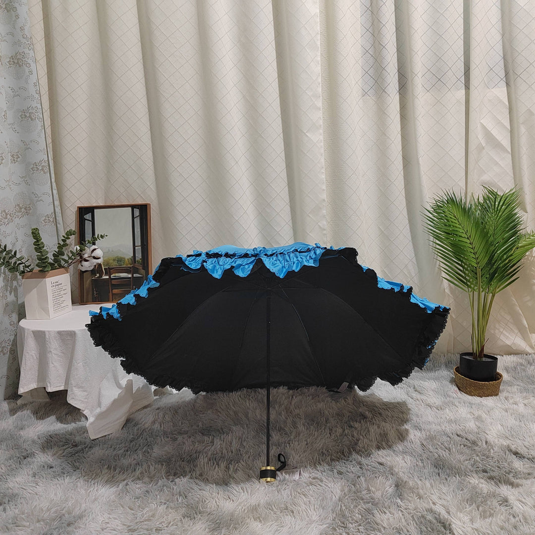 Foldable Flounce Princess Lolita Parasol   