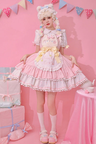 Alice Girl~Kawaii Lolita JSK Dress~Candy Cat Jumper Skirt   