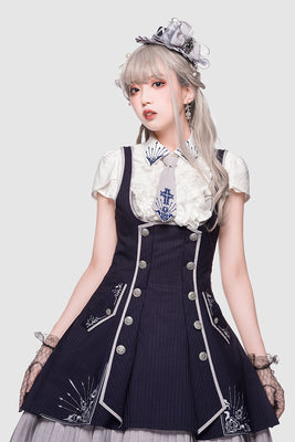 Youpairui - Sheffield - British Style Lolita JSK Set One Size JSK