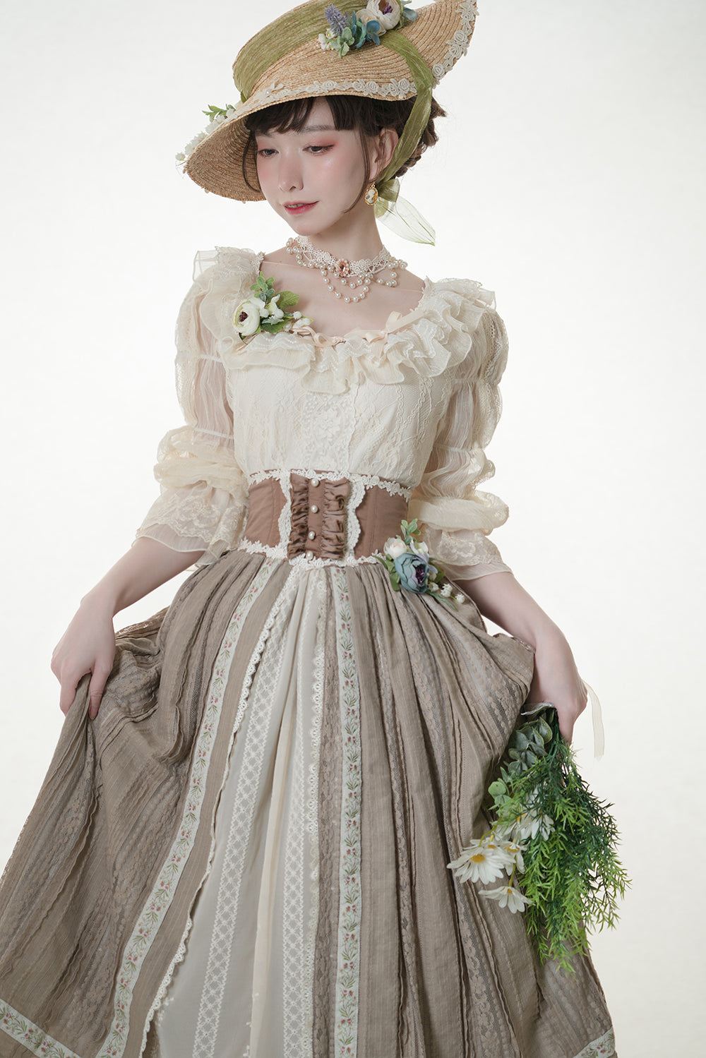 Miss Point~The Sally Gardens~Fish Bone High Waist Lolita Skirt