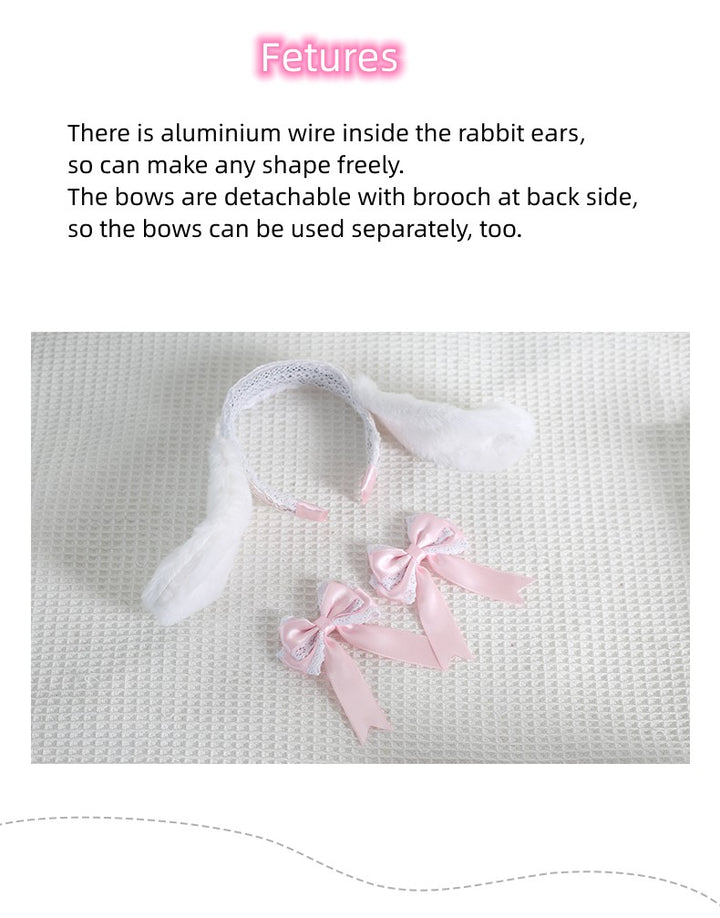 Xiaogui~Sweet Lolita Rabbit Ear KC Headband   