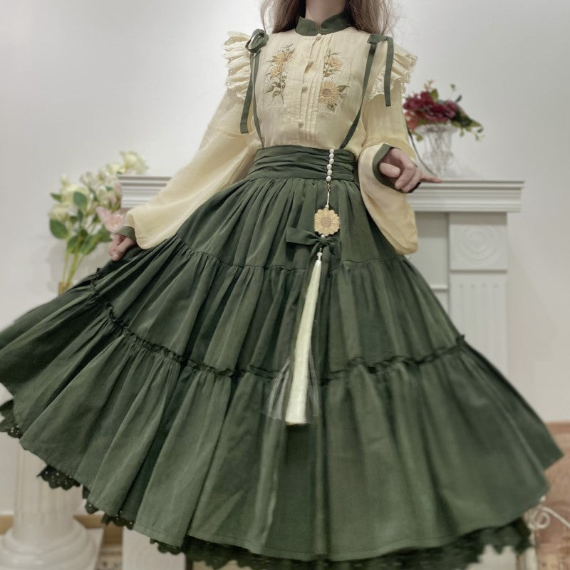 (Buyforme)Meow Jun~Sunflower Appointment~Chinese Style Skirt and Blouse   