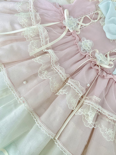 (BuyForMe) Alice Girl~Rainbow Tiered Sweet Lolita JSK Dress   