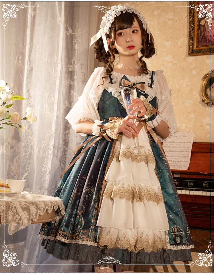 Magic lamp Night Retro Lolita JSK   