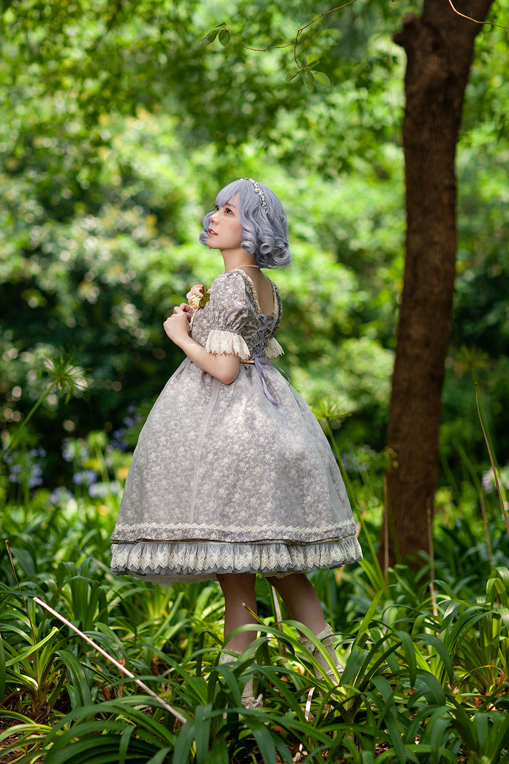 Infanta~Rose Afternoon Tea~Cotton Floral Lolita OP   