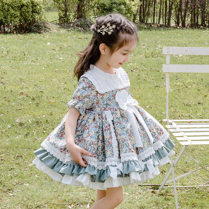 Kawaii Kid Lolita Floral OP Dress 90cm floral color 