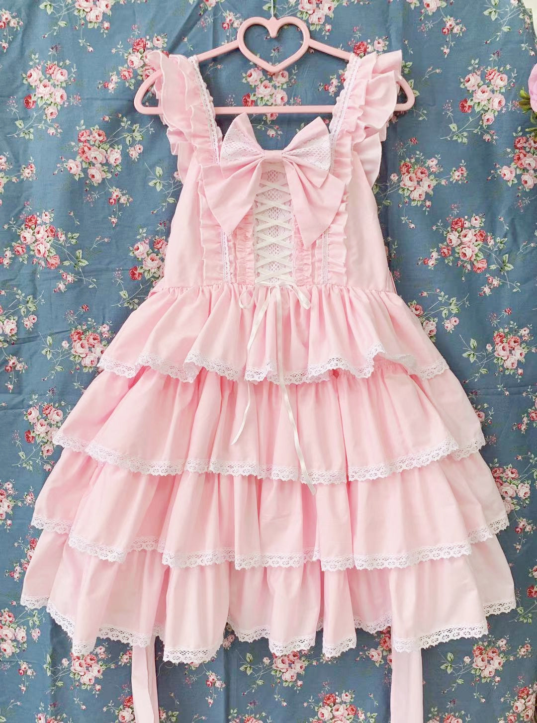 (BuyForMe) Ilovexiaolu~Princess Tata Kawaii Solid Color Lolita JSK   