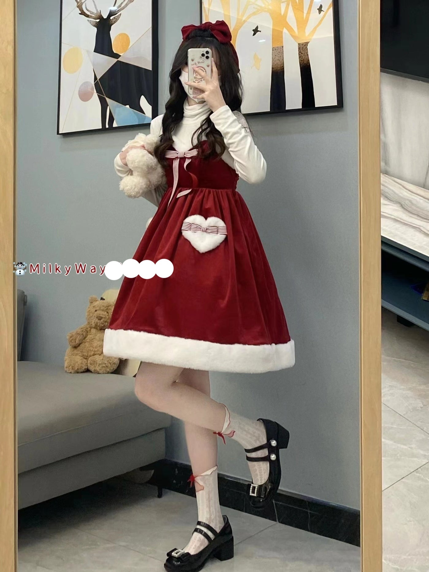 Milky Way~Christmas Snow Lolita JSK Dress   