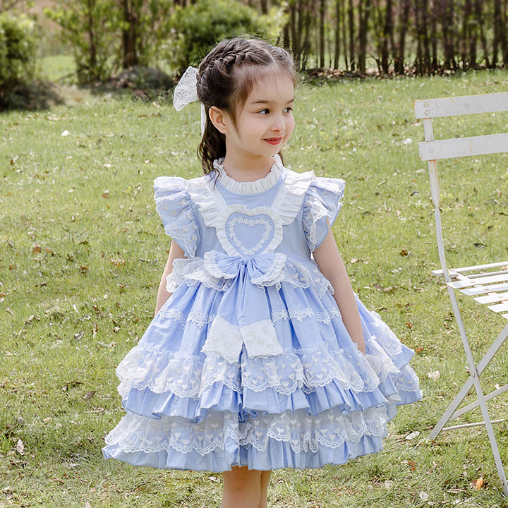 Blue Kid Lolita Summer Princess Dress   