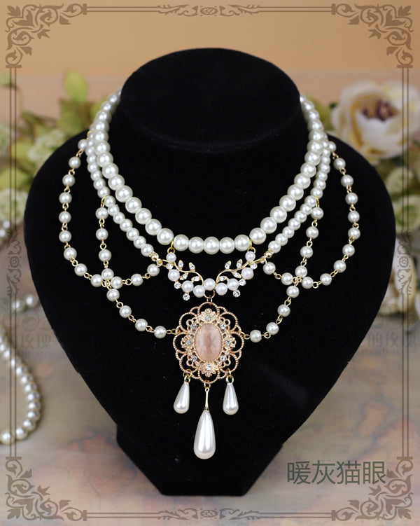 Rose of Sharon~Theresa~Vintage Wedding Lolita Necklace   