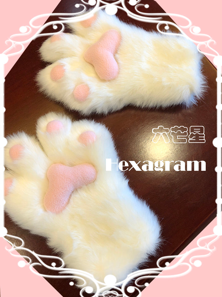 Hexagram~Rua~Furry Kawaii Fursuit animal claws free size 