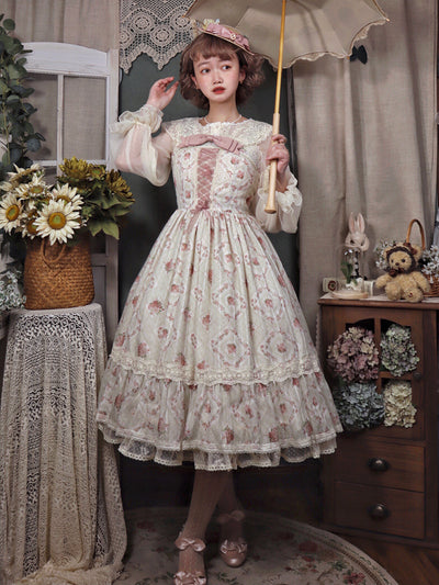 Miss Point~Woody Rose~Elegant Floral Lolita JSK   