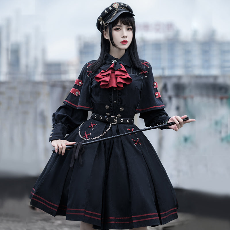 (Buyforme)YingLuoFu~Execution Officer~Army Uniform JK Lolita Skirt Set   