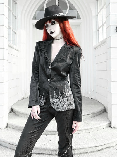 Blood Supply~Night Visit with Vampire~Classical PU Leather Suit Coat   