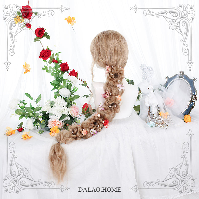 Dalao Home~Multicolors 120cm Curly Lolita Wig free size Carol wig with the braid style (9-2)+style fee 