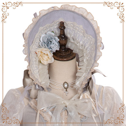 YingLuoFu - Rose Girl - Lolita Tea Party Wedding OP Dress S BNT hat