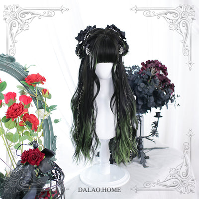 Dalao Home~Fashion Lolita Gradient Long Curly Wig   