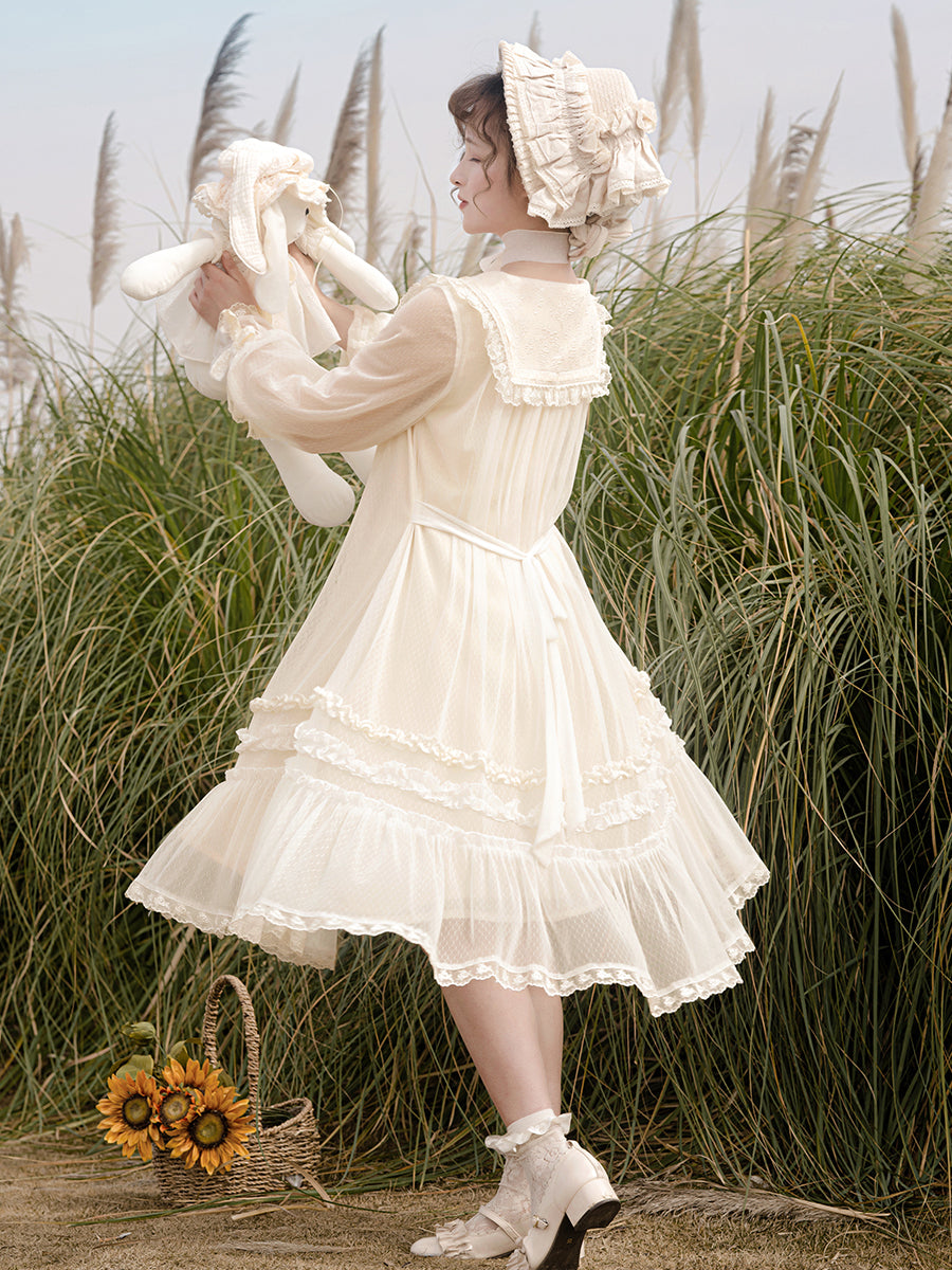 Letters from Unknown Star - Sunflower Diary - Spring Lolita Dress Long Sleeve OP