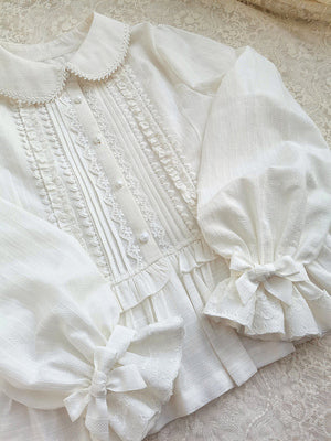 Yilia~Kawaii Lolita Long Sleeve Blouse XS white 