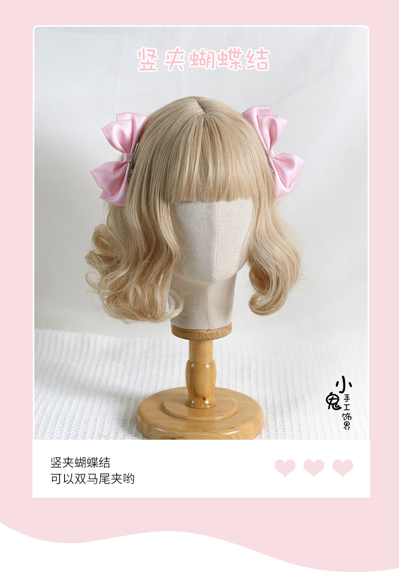 Xiaogui~Sweet Lolita Ponytail Lolita Bow Hair Clips   