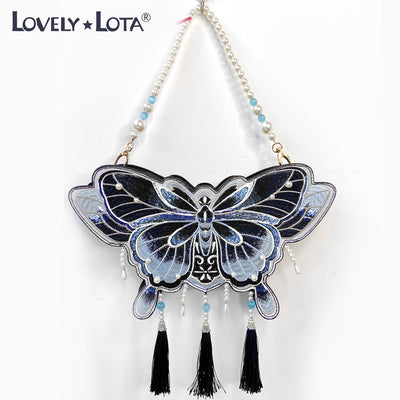 LovelyLota~Butterfly~Chinese Qi Lolita Butterfly Bag black  