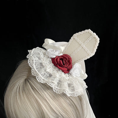 Alice Girl~Blood Rose~Gothic Lolita Dark Themed Veil   