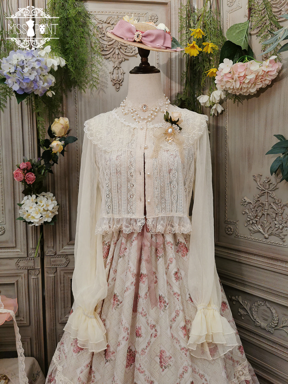 Miss Point - Woody Rose - Elegant Retro Lolita Blouse