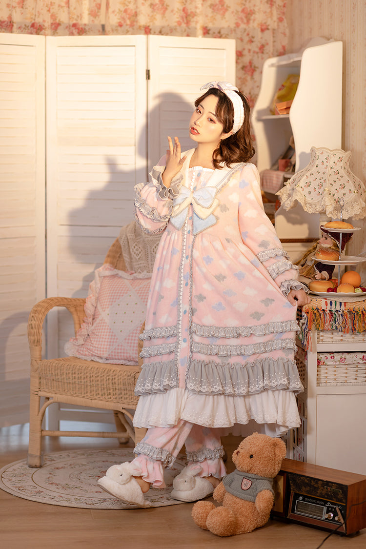 Fantastic Wind~Sleep in the Cloud~Thickened Kawaii Pajamas Lolita Set   
