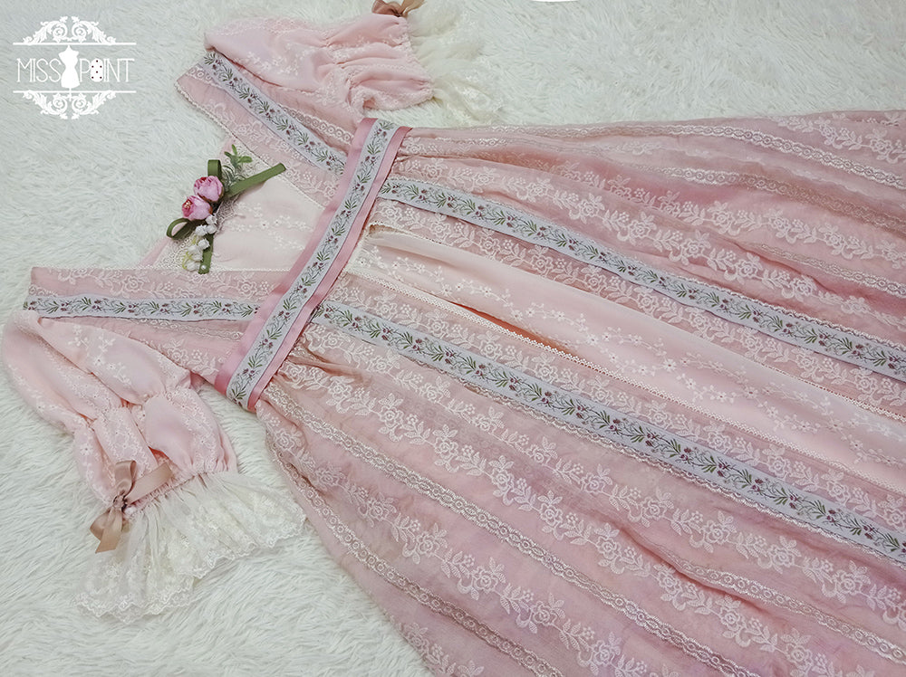 Miss Point - The Sally Gardens - Elegant Lolita Empire-cut OP Dress S sakura pink