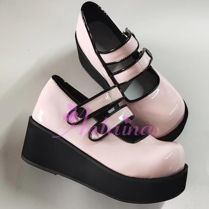 Antaina~Elegant Lolita Platform Shoes Plus Size 30 pink 