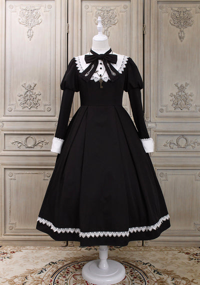 Alice Girl~Aili Housekeeper~Vintage Maid Lolita OP Dress S OP(long version) 