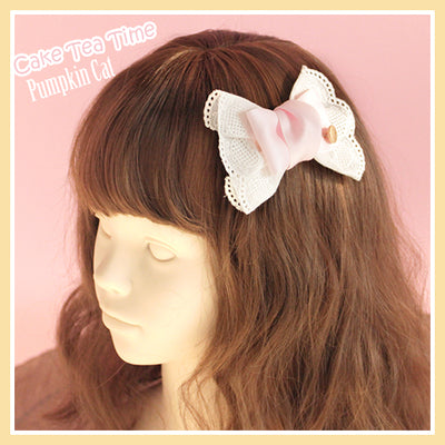 Pumpkin Cat~Cake Tea Time~ Daily Lolita OP Dress S pink small clip 