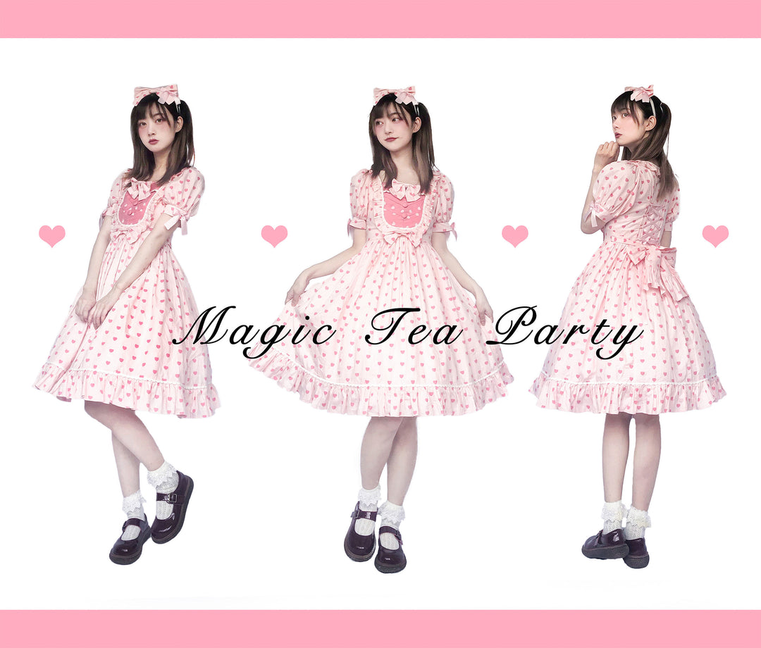 Magic Tea Party~Wish~Kawaii Cotton Lolita OP Dress   