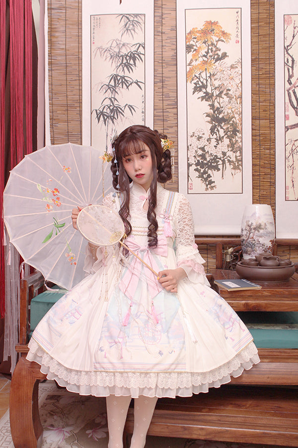 Alice Girl-Return of Crane~Wa Lolita Hairpin Tassels Headdress   