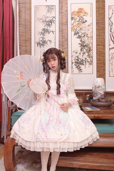 Alice Girl-Return of Crane~Wa Lolita Hairpin Tassels Headdress   