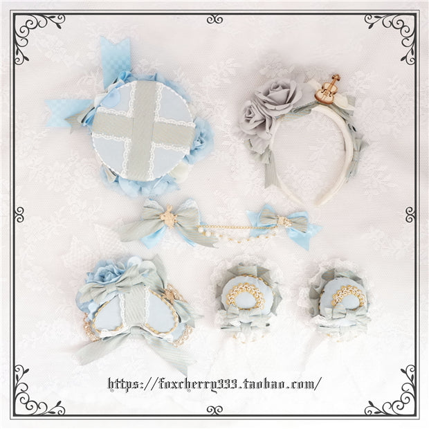 Fox Cherry - Palace Retro Elegant Bow Headdress Lolita Top Hat