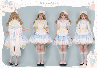 Alice Girl~Kawaii Lolita JSK Dress~Candy Cat Jumper Skirt   