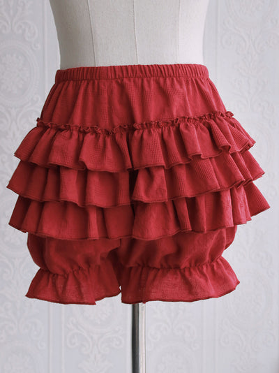 Alice Girl~Multiple Colors Lolita Bloomers~The Hunter Shorts XS burgundy 