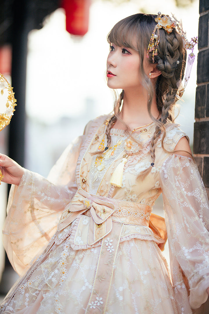 Fantastic Wind ~ The Blooming Flowers Lolita OP Dress   