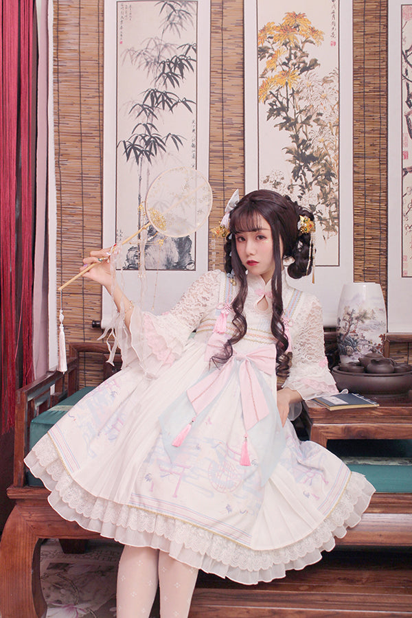 Alice Girl-Return of Crane~Wa Lolita Hairpin Tassels Headdress   