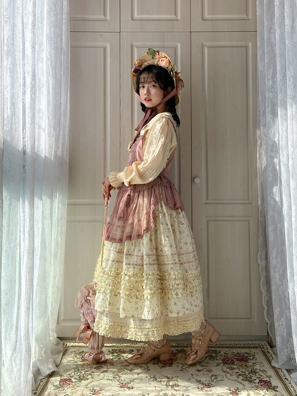 Miss Point~Flower and Alice~Idyllic Retro Floral Country Lolita SK 3774:21311