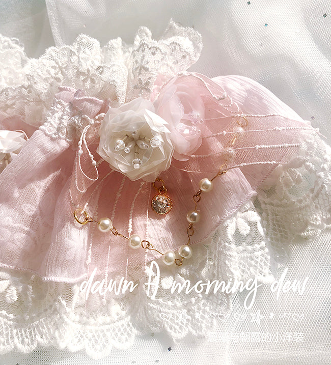 (Buyforme)Dawn and Morning~Flower Wedding Lolita Accessories Headdress Set   