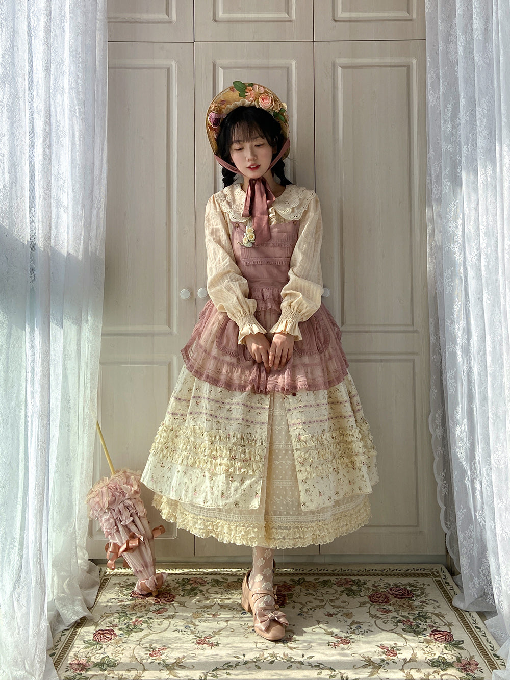 Miss Point~Flower and Alice~Idyllic Retro Floral Country Lolita SK 3774:21313