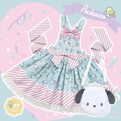 Confession Ballon~Sanrio Pudding Dog Print Kawaii Lolita Jumper Dress   