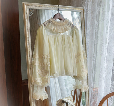 (Buyforme)Dolls Party~White Lolita Kawaii Inner Blouse Accessory Set   