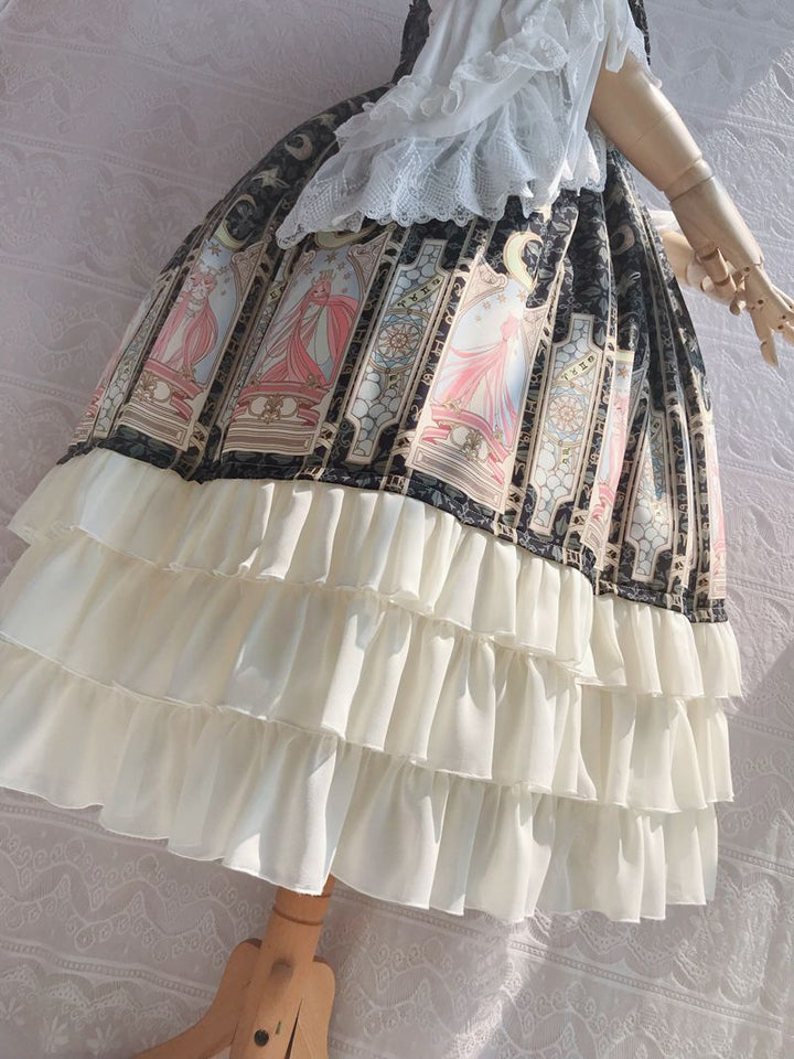 Yilia ~ Constellation Printing Chiffon Lolita JSK Dress   