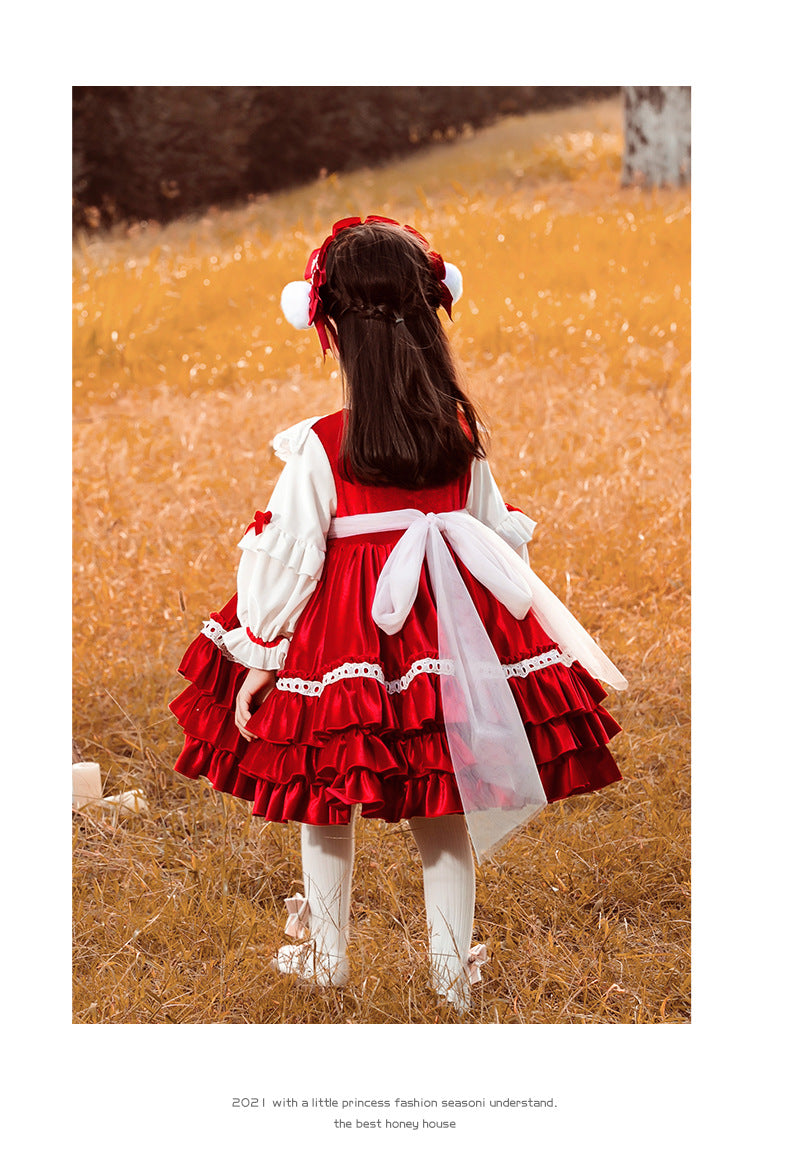 Sweet Kid Lolita Princess Velvet Dress   