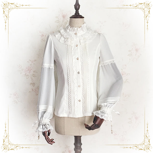 Immortal Thorn~Forever Unfinished Appoint~Classic Ouji Lolita Blouse S white 